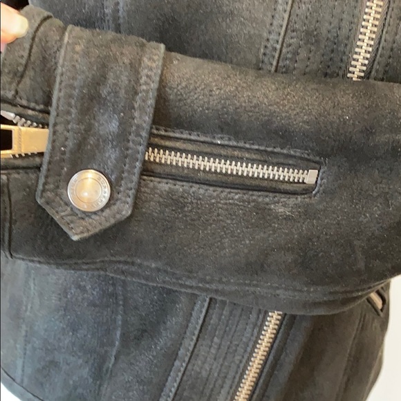 Burberry Brit cropped Shearling Jacket Black size 6 - Picture 7 of 16